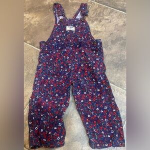 OshKosh B'gosh Floral Kids Overalls - Blue and Red